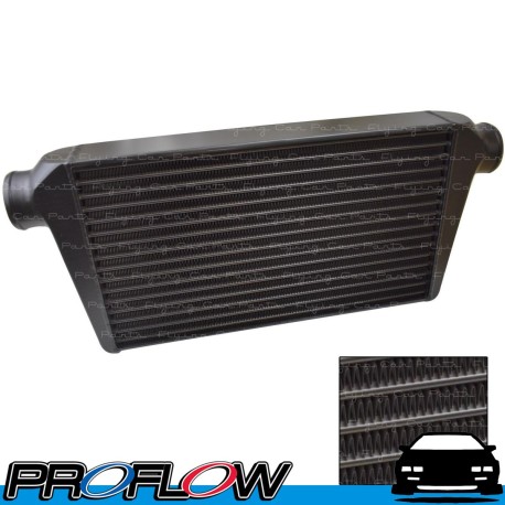 PROFLOW Intercooler Tube & Fin 500mm x 300mm x 100mm 3" Outlets Black