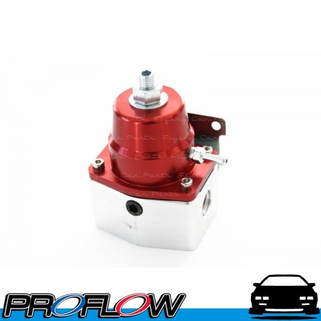 High Pressure Fuel Regulator EFI Economy Billet Red / Silver 45-75PSI 3/8" NPT