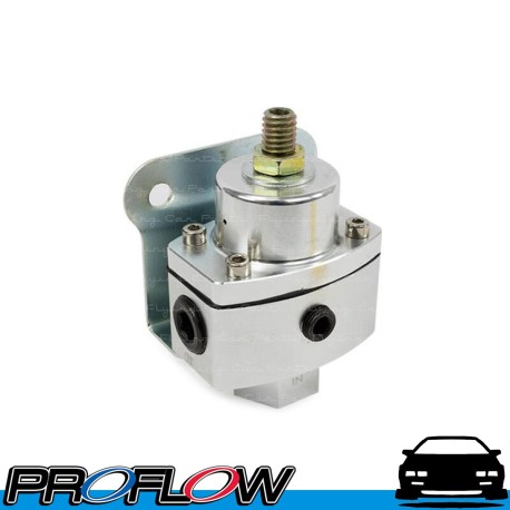 Carburettor Fuel Pressure Retulator Economy Billet Clear Anodize 3/8" NPT 2 Port Adjustable 5-12 PSI