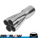 PROFLOW Stainless Slip On Exhaust Collector Merge 12" Long 1-3/4" Primary 3-1/2" Out