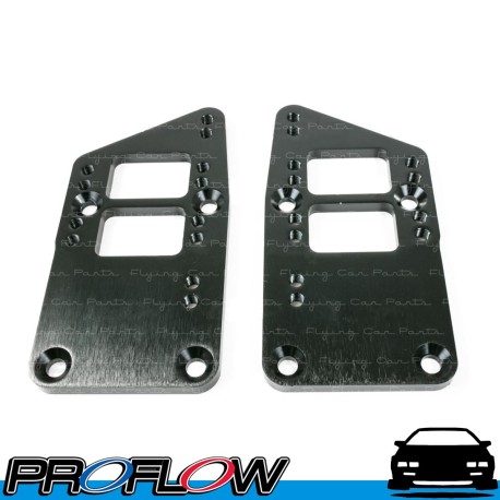 CNC Aluminium LS V8 Conversion Bolt In Engine Mounts Powder Coated Black