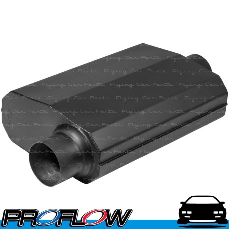 Muffler Flow Chamber 2-1/4" Side In to 2-1/4" Centre Out Mild Steel