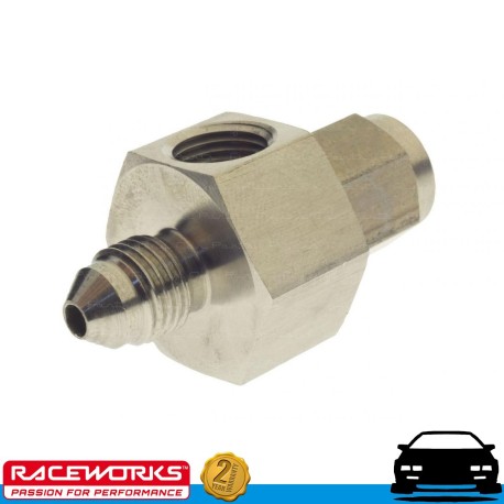 RACEWORKS Female Swivel to Male AN3 3AN SS w/ 1/8" NPT Port Fuel Oil E85 Diesel