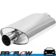 PROFLOW Muffler Oval 409 Stainless Steel Flow Chamber 3" Centre In & Out