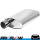 PROFLOW Muffler Oval 409 Stainless Steel Flow Chamber 3" Side In & Out