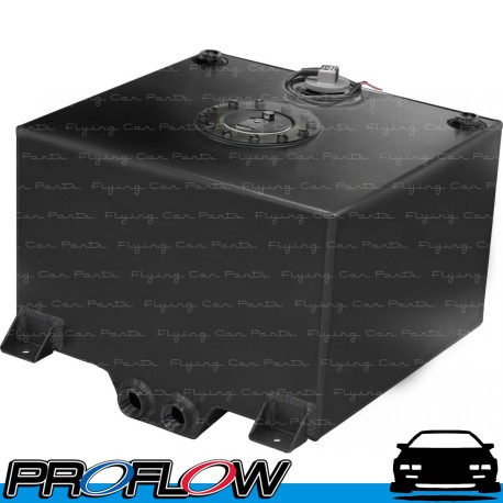 PROFLOW Aluminium Fuel Cell Tank 5g 19L 300x260x260mm 2 x AN -12 Outlets