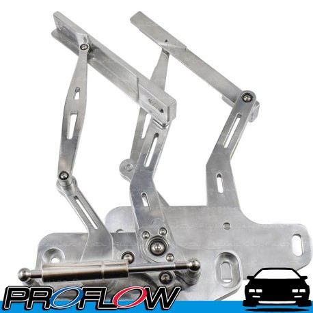 PROFLOW Bonnet Hinge Kit Billet Aluminium Holden HQ HJ HX HZ WB Polished