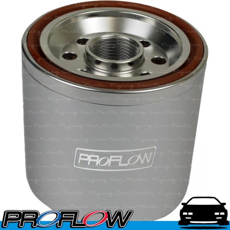 PROFLOW Oil Filter Billet Aluminium Spin-on Performance 20x1.5mm Thread Silver