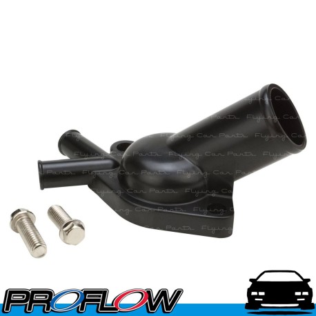 PROFLOW Aluminium Water Neck Holden Commodore V8 Dual Outlet Black