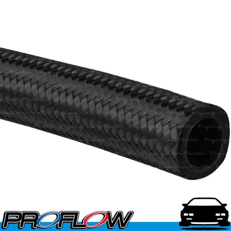 PROFLOW Stainless Braided Hose Oil Fuel E85 AN -6 (AN6) 3M  Black