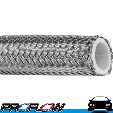 PROFLOW Teflon Stainless Steel Braided Hose PTFE AN -4 (AN4) 5m