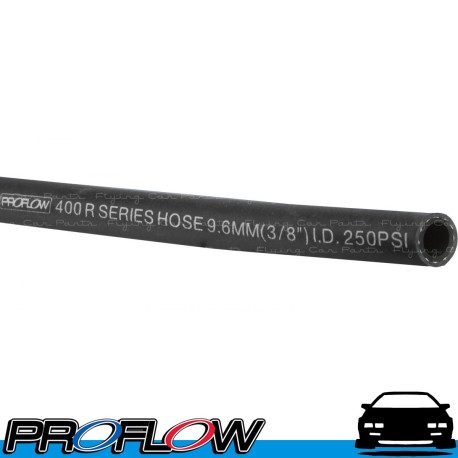 PROFLOW Rubber Push Lock Fuel Hose E85 Petrol Oil AN -4 (AN4) 1/4" 1m Black