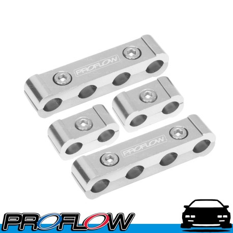 PROFLOW Billet Aluminium Ignition Lead Wire Separators Suit 8.8mm Leads Silver