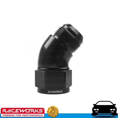 RACEWORKS Female to Male Swivel Elbow AN12 12AN 45deg Fuel Oil E85 Diesel