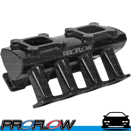 PROFLOW SuperMax T Intake Manifold Tunnel Ram Fabricated For Chevrolet For Holden Commodore LS7 4150 or 4500 Carburetted Black