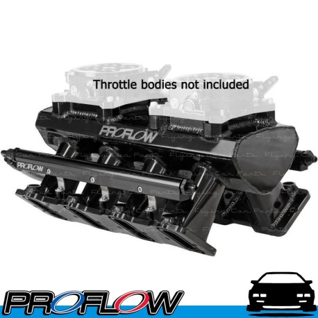 PROFLOW SuperMax T EFI Intake Manifold Tunnel Ram Fabricated Chevrolet Holden Commodore LS7 4150 or 4500 Throttle Body Black