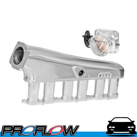 PROFLOW Intake Manifold Toyota 1JZ-GTE non VVTI Inlet Plenum 90mm Throttle Body Fuel Rail Polished