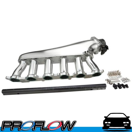 PROFLOW Intake Manifold Toyota 1FZ-FE Inlet Plenum 90mm Throttle Body Fuel Rail Polished