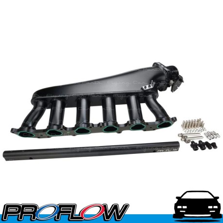 PROFLOW Intake Manifold Toyota 1FZ-FE Inlet Plenum 90mm Throttle Body Fuel Rail Black