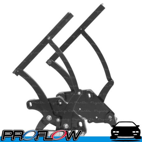 PROFLOW  Bonnet Hinge Kit Billet Aluminium For Ford Mustang 71-73 Black