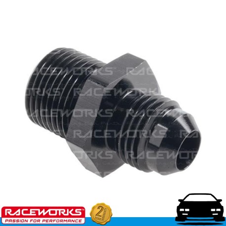 RACEWORKS 9/16"-24 to AN6 6AN Male Flare Adaptor Fuel Oil E85 Diesel