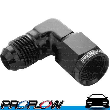 PROFLOW AN -3 (AN3) Male To Female 90 Degree Swivel Fitting Adapter Black