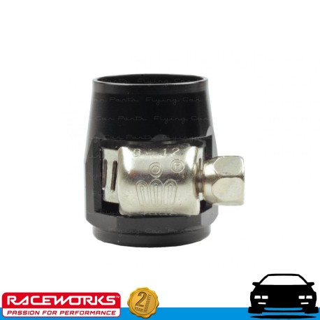 RACEWORKS Hex Finisher Black ID 12.8mm Fuel Oil E85 Diesel