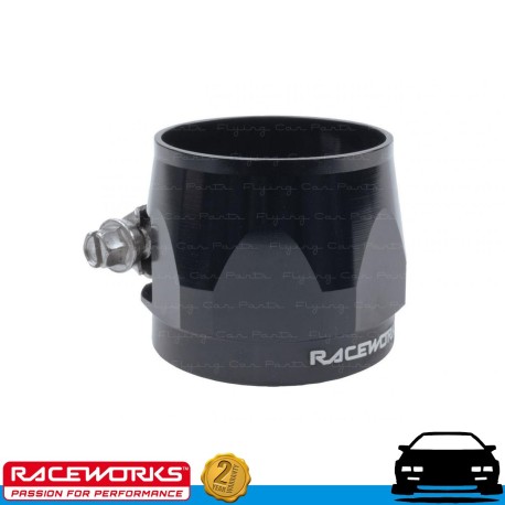 RACEWORKS Hex Finisher Black ID 38.1mm Fuel Oil E85 Diesel