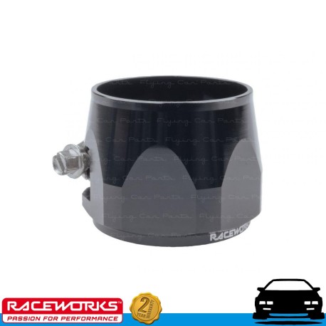 RACEWORKS Hex Finisher Black ID 44.5mm Fuel Oil E85 Diesel