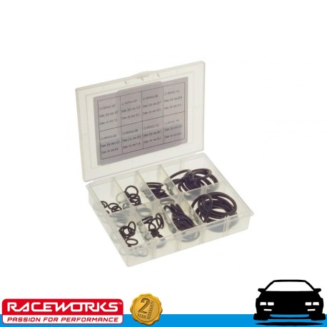 Raceworks E85 Safe Viton O-Ring Kit 10 of Each Size AN3 3AN to AN16 16AN