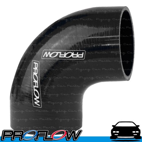 PROFLOW Silicone Hose Elbow Black 90 Degree 1.75"