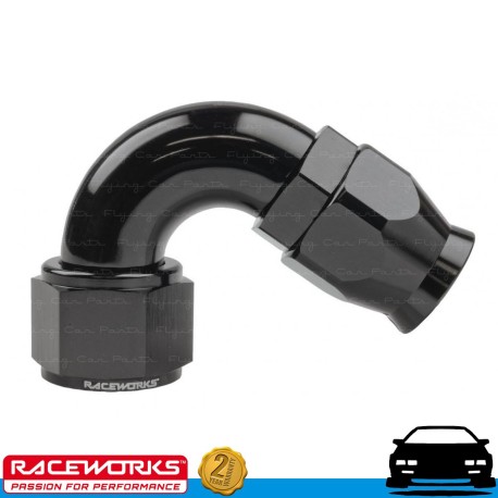 RACEWORKS PTFE Hose End AN12 12AN 120deg Fuel Oil E85 Diesel