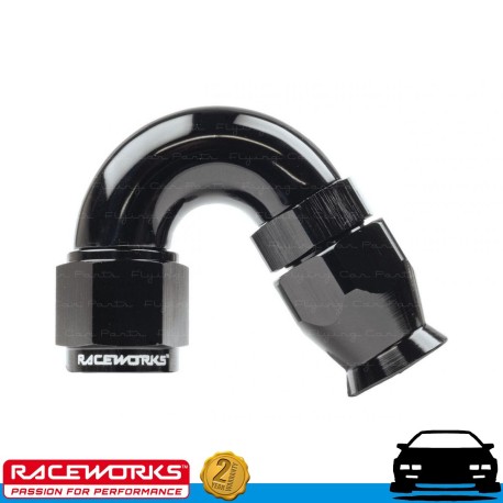 RACEWORKS PTFE Hose End AN4 4AN 150deg Fuel Oil E85 Diesel