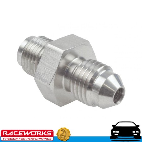 RACEWORKS UNF Male 7/16"-24 to Male Flare AN4 4AN SS (Dual Seal) Fuel Oil E85