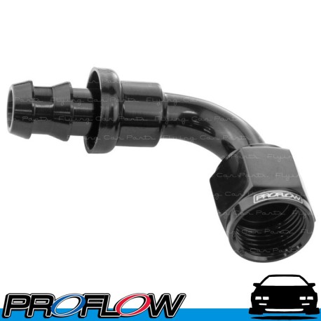 PROFLOW 400 Series 90 Degree Hose End Fitting Black Push On  AN -8 (AN8)