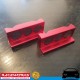 RACEWORKS AN Fitting Aluminium Billet Vise Vice Jaws Magnetic Red