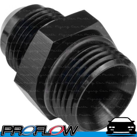 PROFLOW Male Straight Fitting AN -6 (AN6) To AN -10 (AN10) ORB O-Ring Port Black