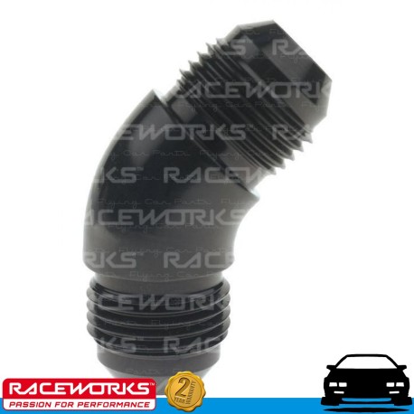 RACEWORKS Male Flare Union AN -10 AN10 45 Degree Fitting Fuel Oil Water E85