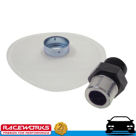 RACEWORKS Metric Male M18x1.5 to In Tank Strainer Fuel Pickup Bosch 044