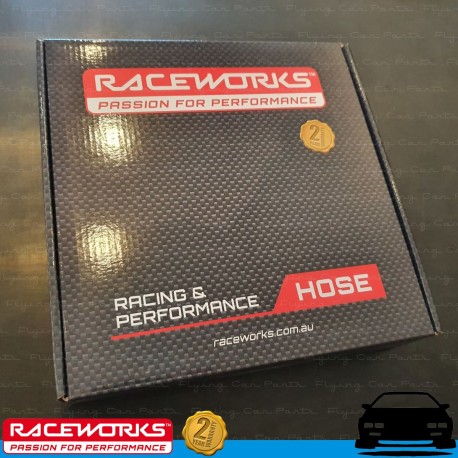 RACEWORKS Black Nylon Braided PTFE E85 Hose AN6 6AN 5 Metres Fuel Oil Diesel