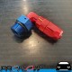 PROFLOW 90 Degree Fitting AN -6 (AN6) Hose End To Male AN -8 (AN8) ORB Red/Blue