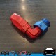 PROFLOW 90 Degree Fitting AN -6 (AN6) Hose End To Male AN -8 (AN8) ORB Red/Blue