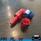 PROFLOW 90 Degree Fitting AN -6 (AN6) Hose End To Male AN -8 (AN8) ORB Red/Blue