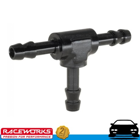 RACEWORKS 3mm Aluminium Barb Tee Fuel Oil E85 Diesel