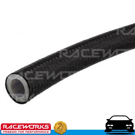 RACEWORKS Black Nylon Braided PTFE E85 Hose AN3 3AN 30 Metres Fuel Oil Diesel