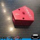 PROFLOW Red Aluminium Billet Fuel Y Block Splitter 3/8" NPT In 3/8" NPT Out