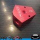 PROFLOW Red Aluminium Billet Fuel Y Block Splitter 3/8" NPT In 3/8" NPT Out