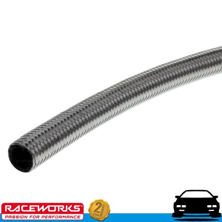 RACEWORKS SS Braided Cutter E85 Hose AN10 10AN 1 Metre Fuel Oil E85 Diesel