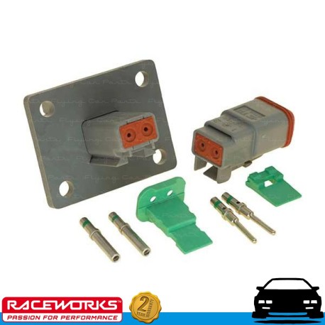 RACEWORKS Deutsch DT Flange Mount 2-Way Connector Kit