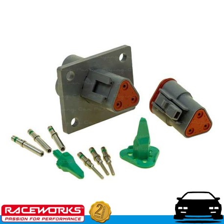 RACEWORKS Deutsch DT Flange Mount 3-Way Connector Kit